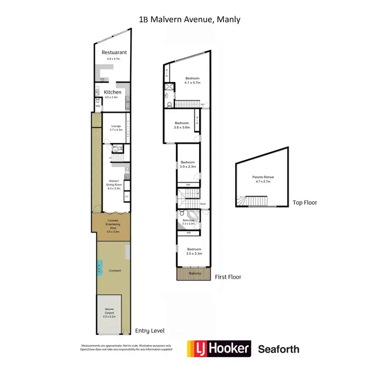 Floorplan of Homely terrace listing, 1B Malvern Avenue, Manly NSW 2095