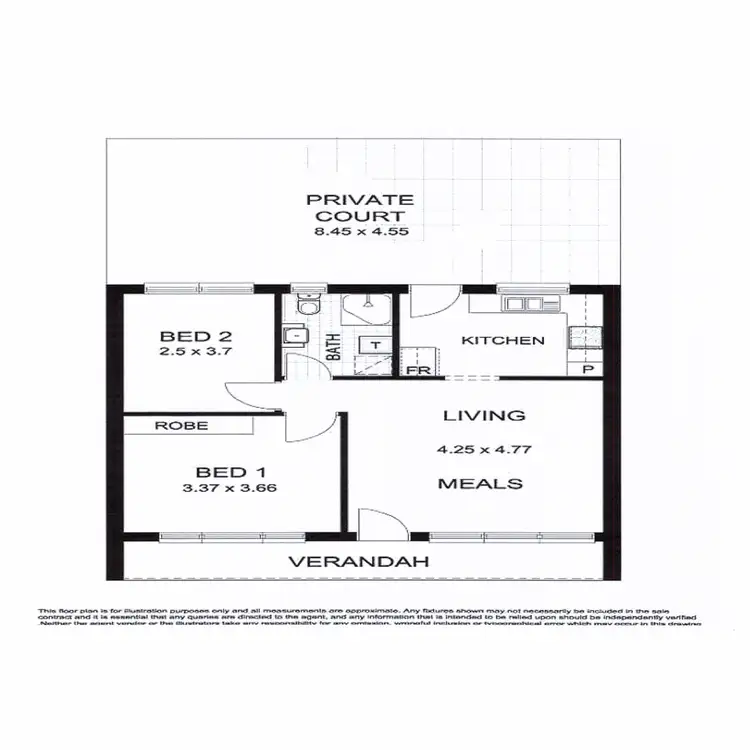 Floorplan of Homely unit listing, 2/8 Vine Street, Magill SA 5072