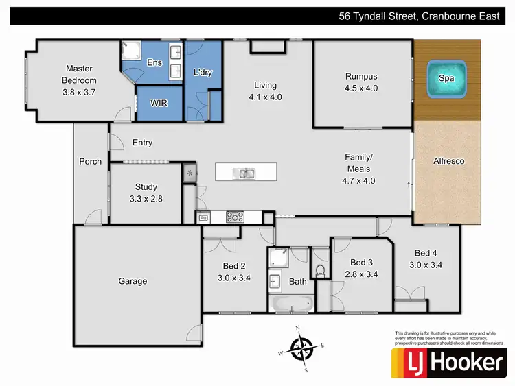 Floorplan of Homely house listing, 56 Tyndall Street, Cranbourne East VIC 3977