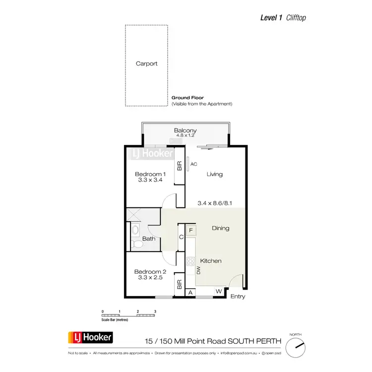 Floorplan of Homely apartment listing, 15/150 Mill Point Road, South Perth WA 6151
