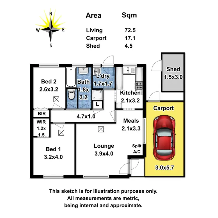 Floorplan of Homely unit listing, 2/15 Kemp Street, Gawler East SA 5118