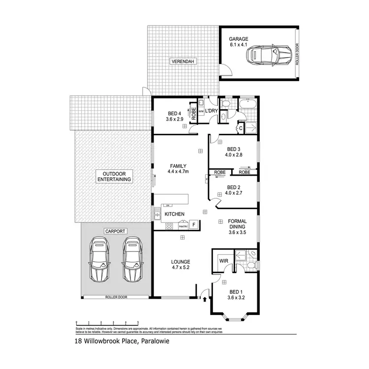 Floorplan of Homely house listing, 18 Willowbrook Place, Paralowie SA 5108
