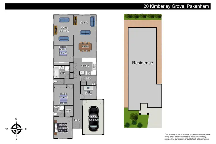 Floorplan of Homely house listing, 20 Kimberley Grove, Pakenham VIC 3810