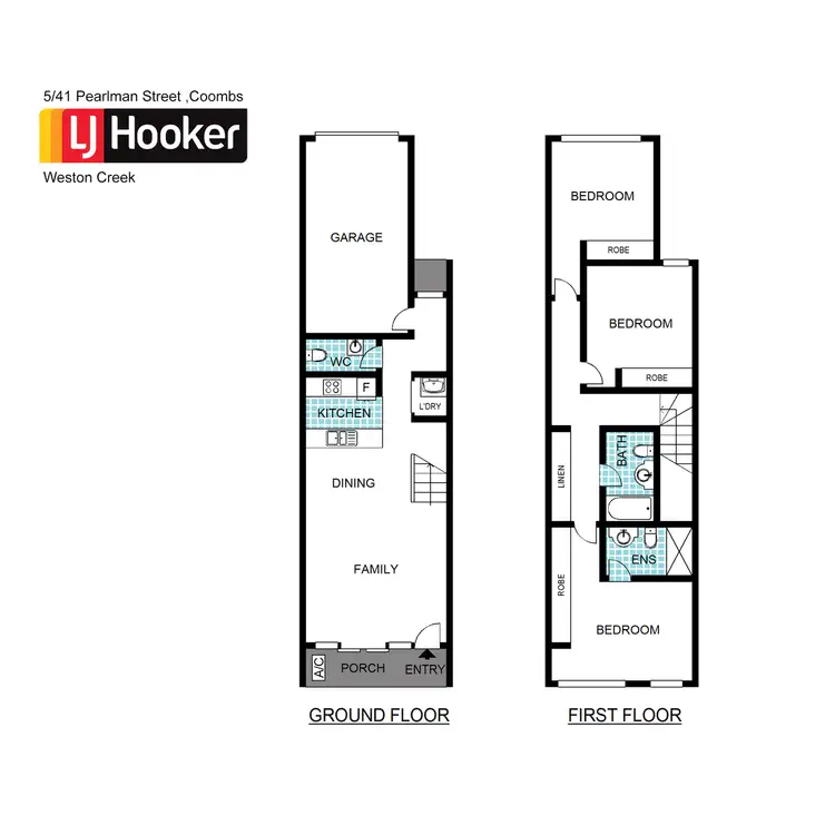 Floorplan of Homely townhouse listing, 5/41 Pearlman Street, Coombs ACT 2611