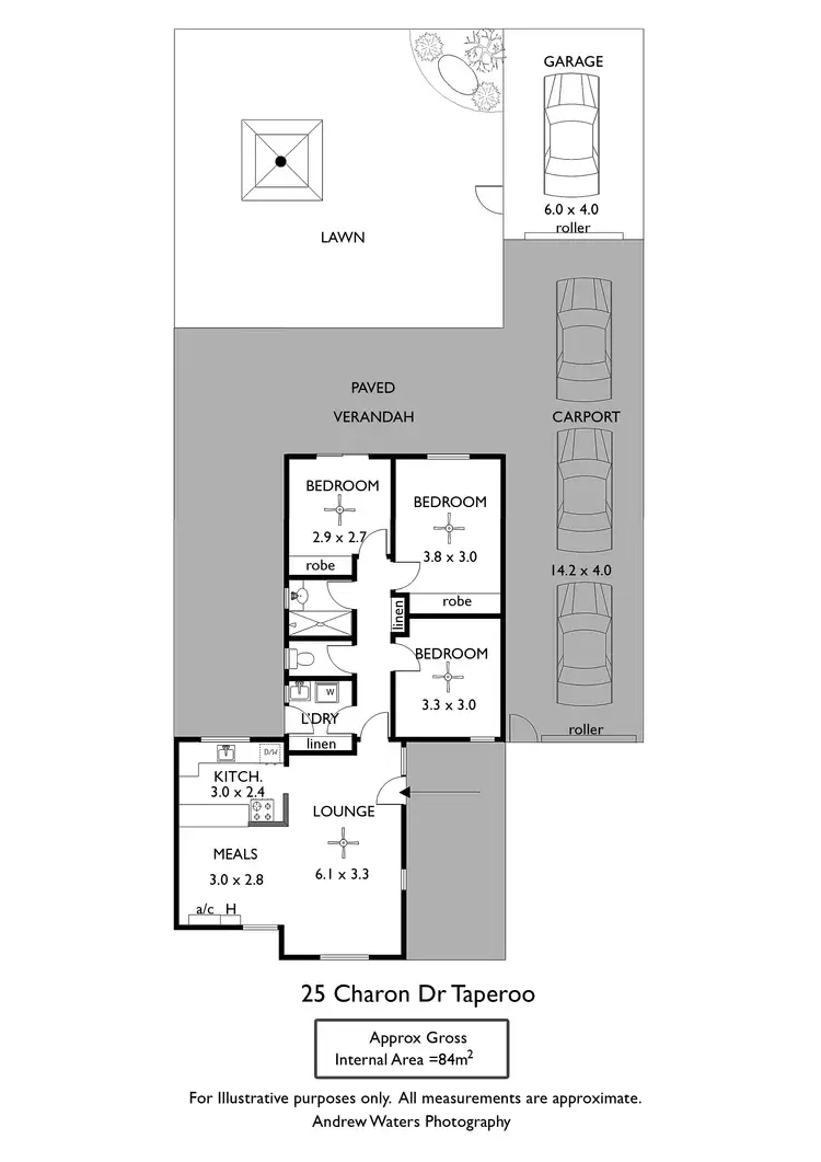 Floorplan of Homely house listing, 25 Charon Drive, Taperoo SA 5017