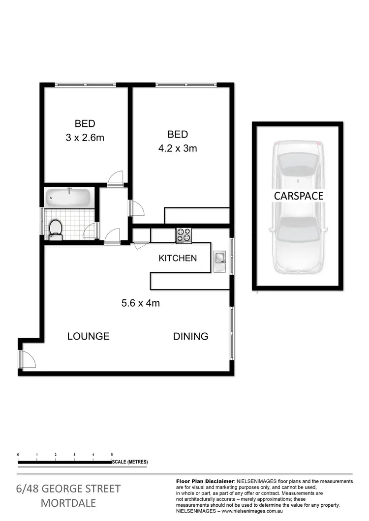 Floorplan of Homely unit listing, 6/48 George Street, Mortdale NSW 2223
