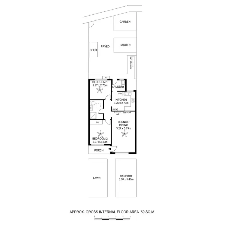 Floorplan of Homely unit listing, 2/27 Epstein Drive, Morphett Vale SA 5162