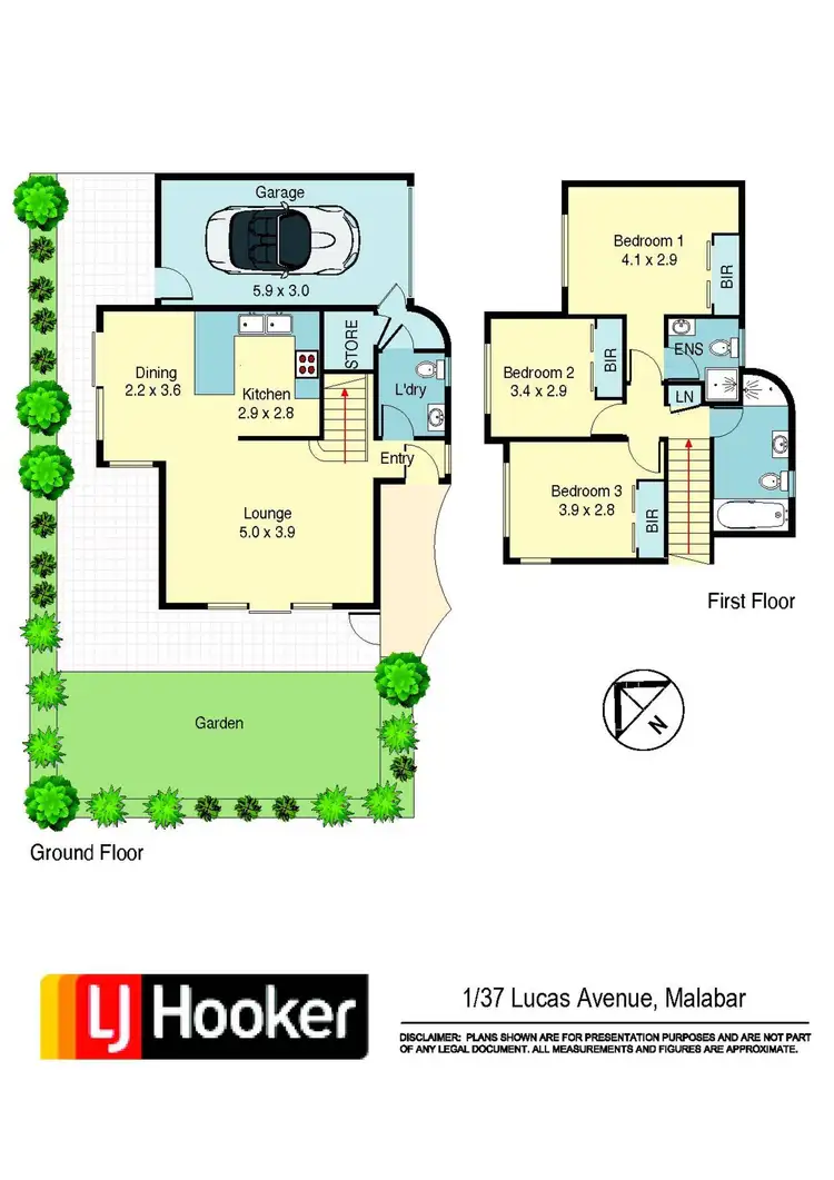 Floorplan of Homely townhouse listing, 1/37 Lucas Avenue, Malabar NSW 2036