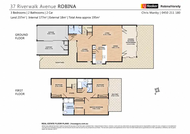 Floorplan of Homely house listing, 37 Riverwalk Avenue, Robina QLD 4226