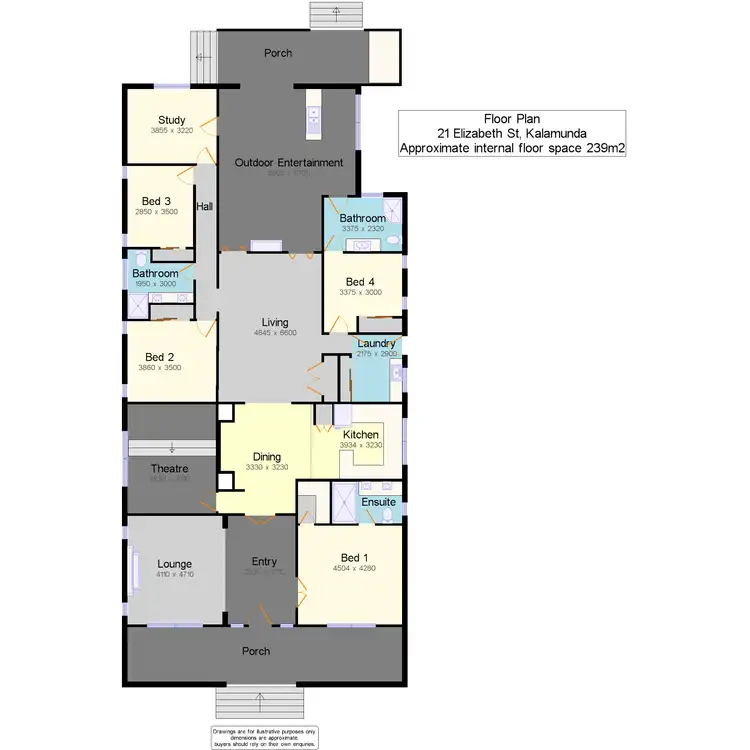 Floorplan of Homely house listing, 21 Elizabeth Street, Kalamunda WA 6076
