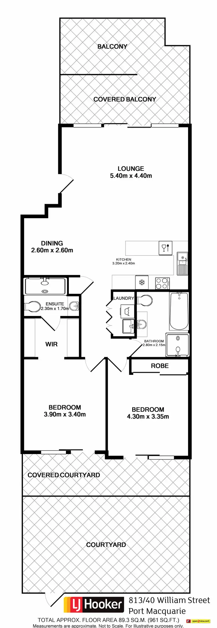 Floorplan of Homely unit listing, 813/40 William Street, Port Macquarie NSW 2444