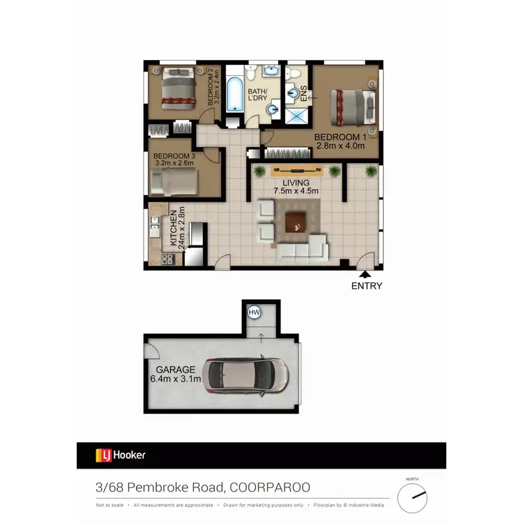 Floorplan of Homely unit listing, 3/68 Pembroke Road, Coorparoo QLD 4151