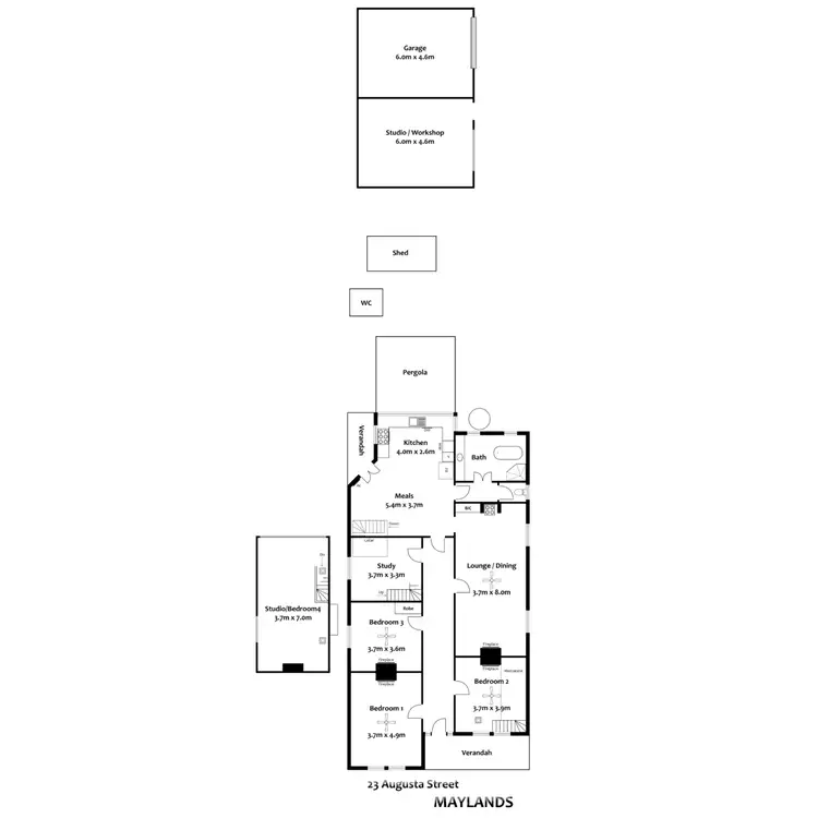 Floorplan of Homely house listing, 23 Augusta Street, Maylands SA 5069