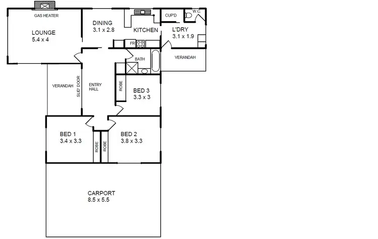 Floorplan of Homely house listing, 8 Walker Street, Benalla VIC 3672