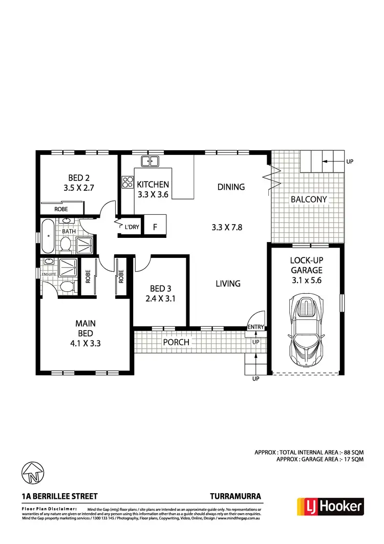 Floorplan of Homely house listing, 1A Berrillee Street, Turramurra NSW 2074