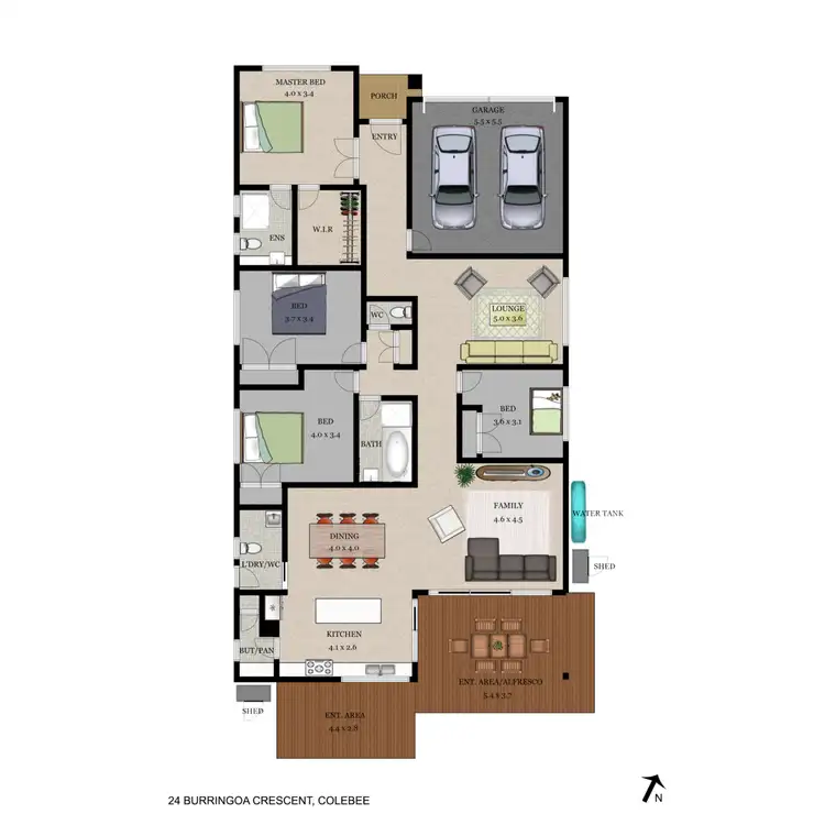 Floorplan of Homely house listing, 24 Burringoa Crescent, Colebee NSW 2761
