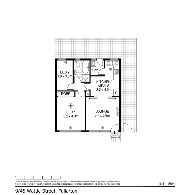 Floorplan of Homely unit listing, 9/45 Wattle Street, Fullarton SA 5063
