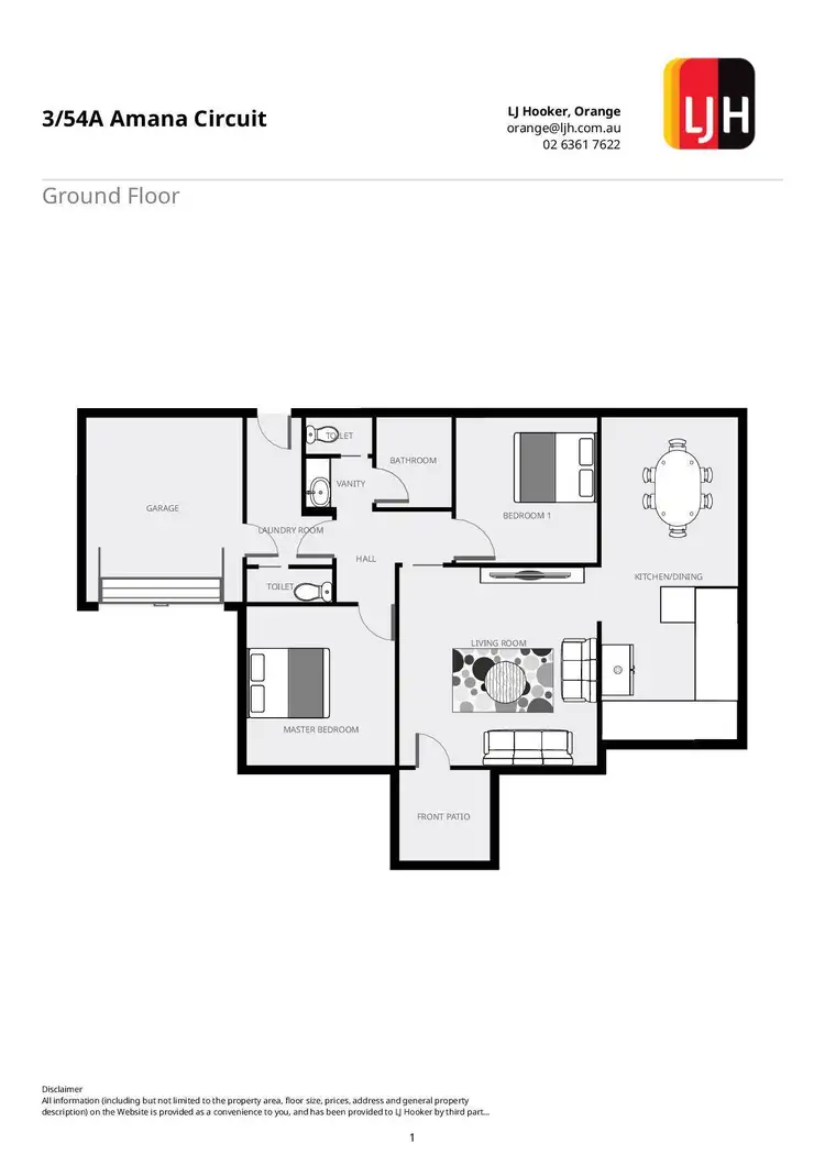 Floorplan of Homely townhouse listing, 3/54A Amana Circuit, Orange NSW 2800