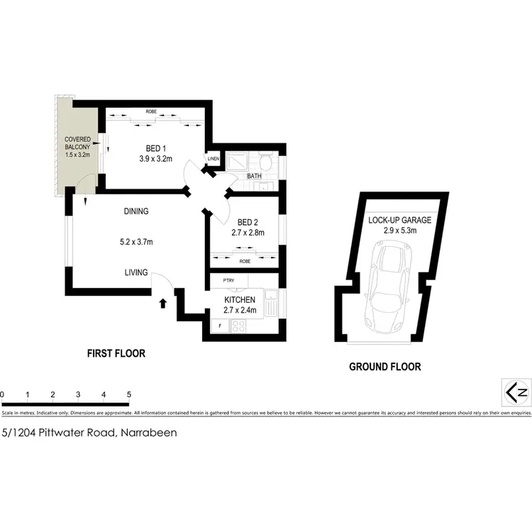Floorplan of Homely unit listing, 5/1204 Pittwater Road, Narrabeen NSW 2101
