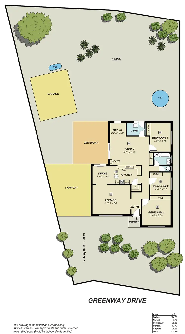 Floorplan of Homely house listing, 58 Greenway Drive, Surrey Downs SA 5126