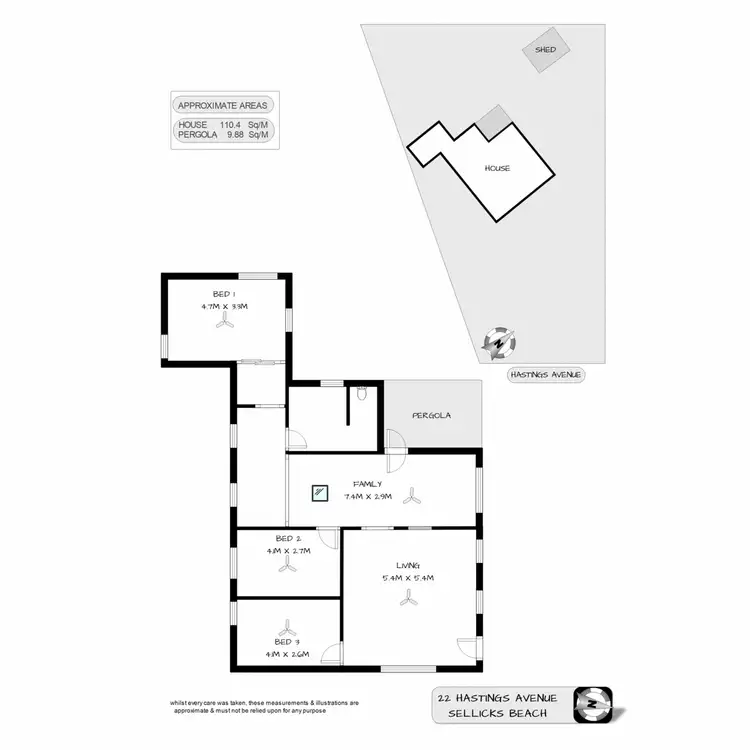 Floorplan of Homely house listing, 22 Hastings Avenue, Sellicks Beach SA 5174