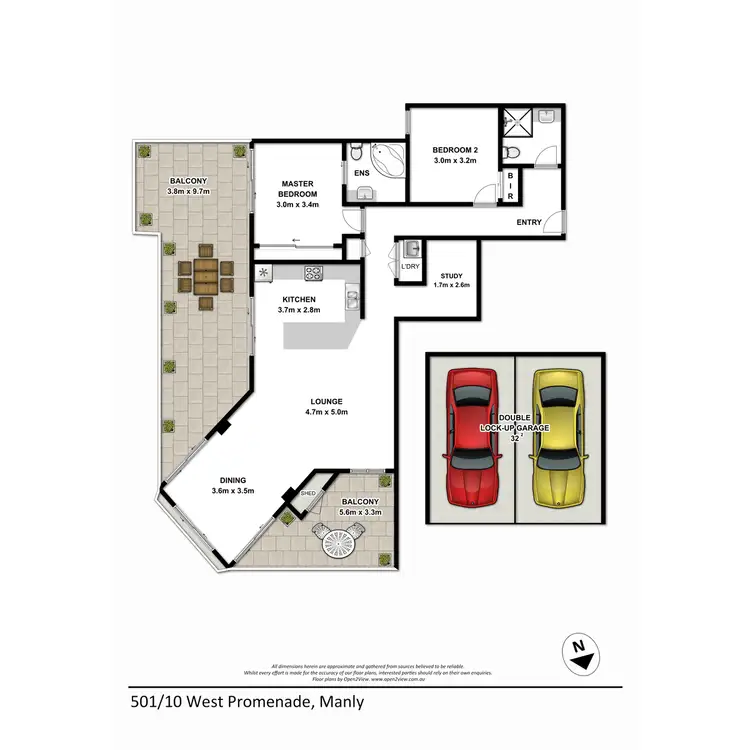 Floorplan of Homely apartment listing, 501/10 West Promenade, Manly NSW 2095