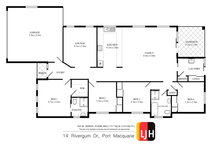 Floorplan of Homely house listing, 14 Rivergum Drive, Port Macquarie NSW 2444