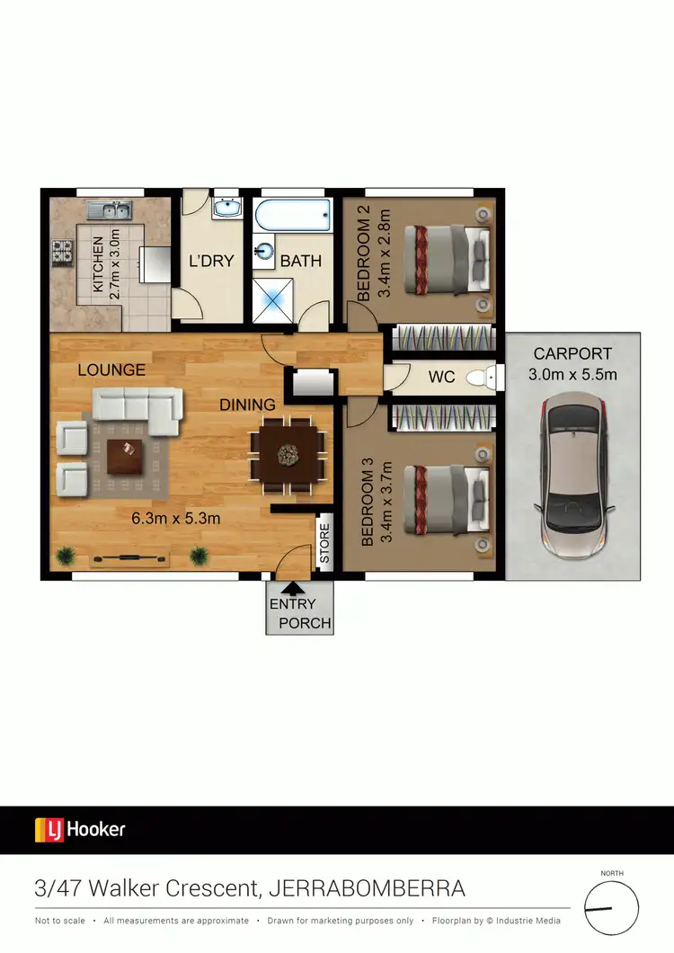 Floorplan of Homely townhouse listing, 3/47 Walker Crescent, Jerrabomberra NSW 2619