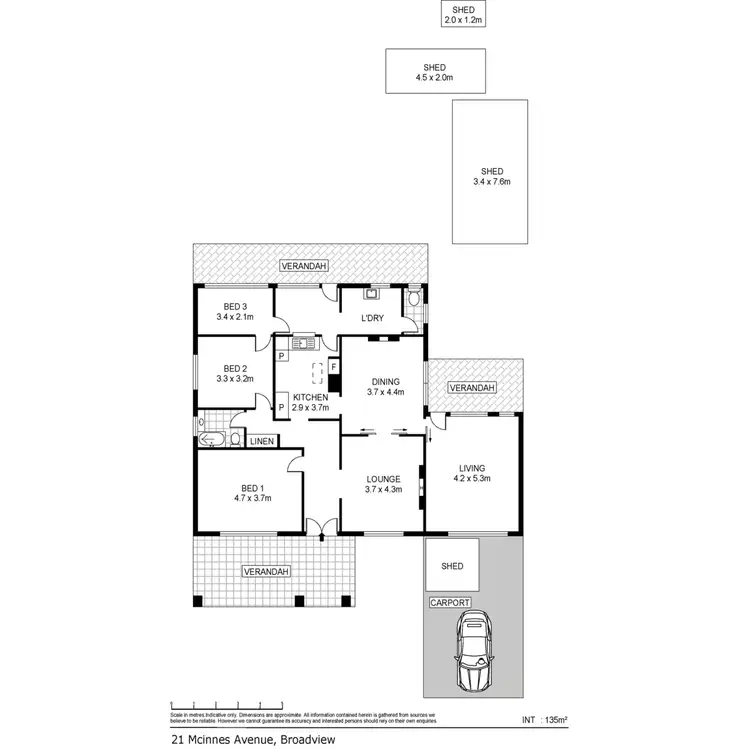 Floorplan of Homely house listing, 21 McInnes Avenue, Broadview SA 5083