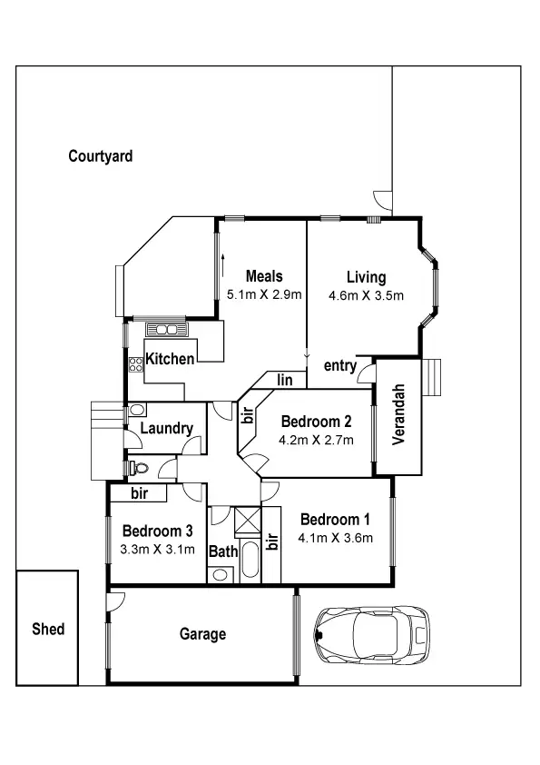 Floorplan of Homely house listing, 1/12 Pratt Street, Reservoir VIC 3073