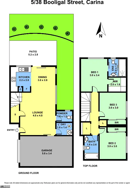 Floorplan of Homely townhouse listing, 5/38 Booligal Street, Carina QLD 4152