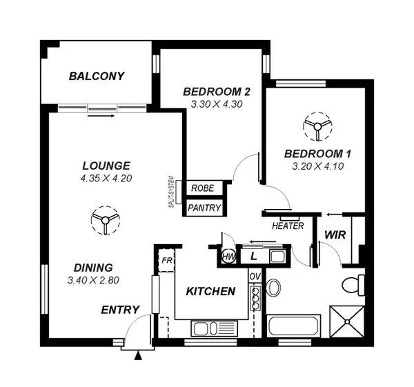 Floorplan of Homely apartment listing, 26/21 Jeffcott Street, North Adelaide SA 5006