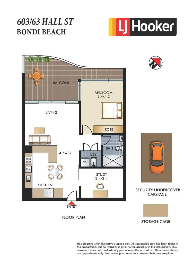 Floorplan of Homely apartment listing, 603/63 Hall Street Street, Bondi Beach NSW 2026