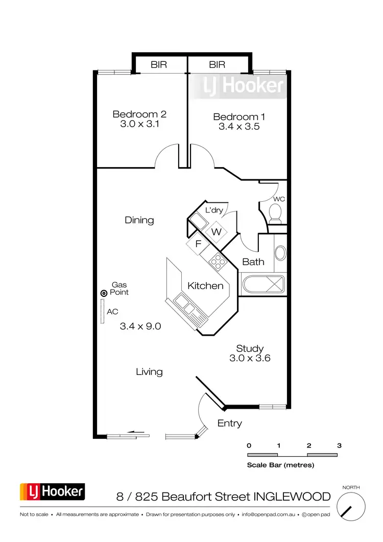 Floorplan of Homely apartment listing, 8/825 Beaufort Street, Inglewood WA 6052