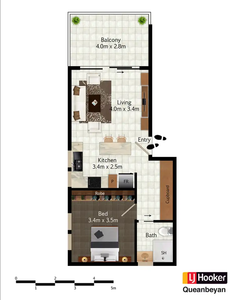 Floorplan of Homely unit listing, 7/43 Erin Street, Queanbeyan NSW 2620