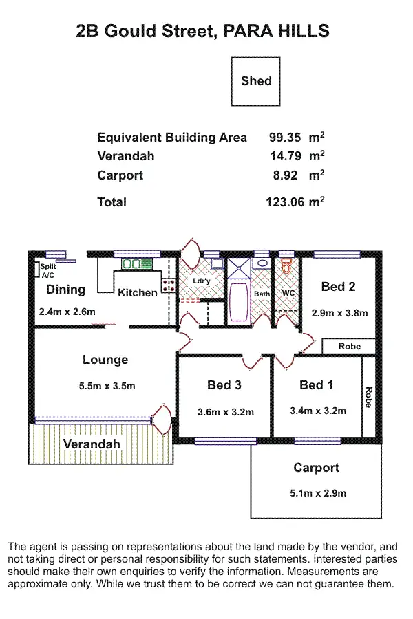 Floorplan of Homely house listing, 2B Gould Street, Para Hills SA 5096