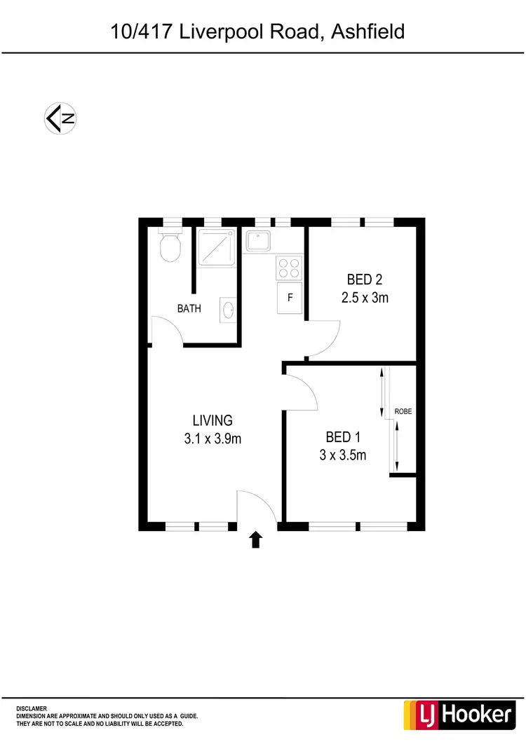 Floorplan of Homely unit listing, 10/417 Liverpool Road, Ashfield NSW 2131