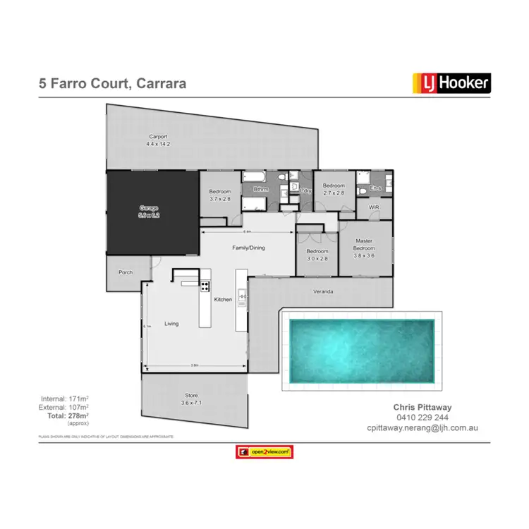 Floorplan of Homely house listing, 5 Farro Court, Carrara QLD 4211