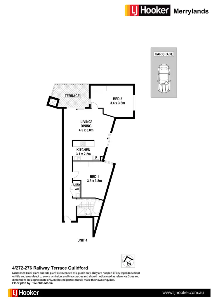 Floorplan of Homely apartment listing, Unit 4/272-276 Railway Terrace, Guildford NSW 2161