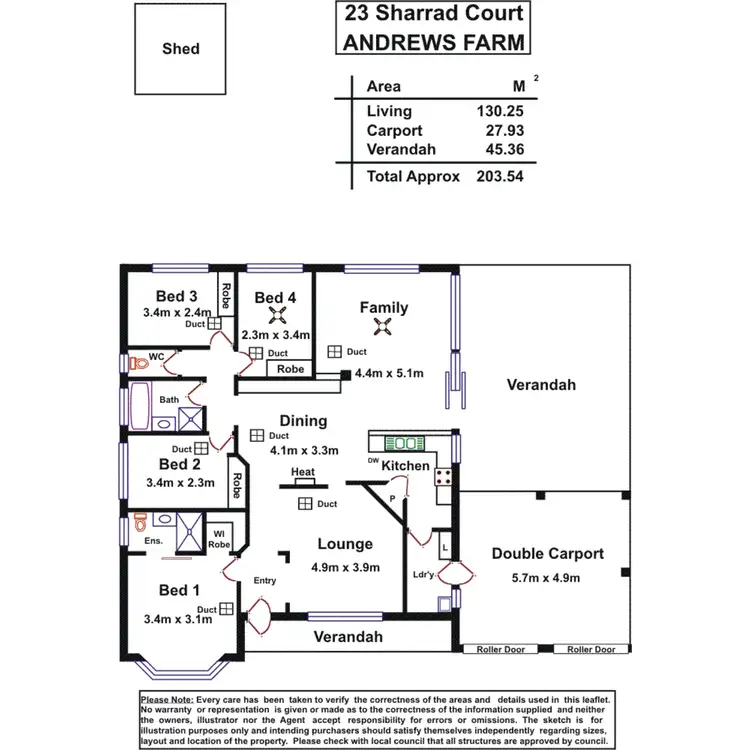 Floorplan of Homely house listing, 23 Sharrad Court, Andrews Farm SA 5114