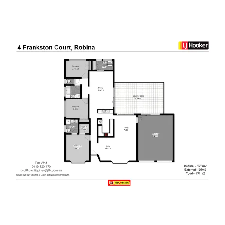 Floorplan of Homely house listing, 4 Frankston Court, Robina QLD 4226