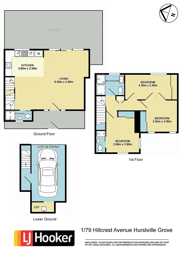 Floorplan of Homely townhouse listing, 1/79 Hillcrest Avenue, Hurstville Grove NSW 2220