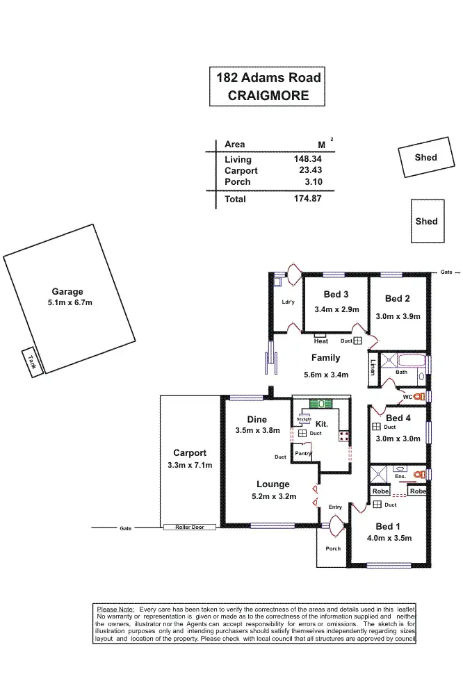 Floorplan of Homely house listing, 182 Adams Road, Craigmore SA 5114
