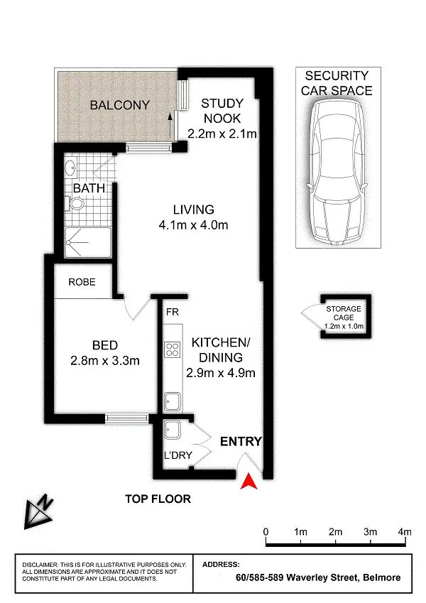 Floorplan of Homely apartment listing, 60/585-589 Canterbury Road, Belmore NSW 2192