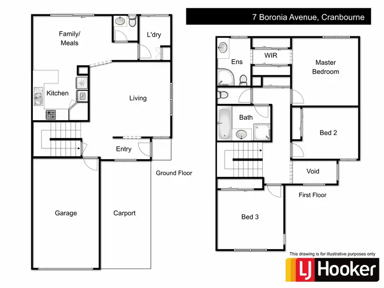Floorplan of Homely house listing, 7 Boronia Avenue, Cranbourne VIC 3977