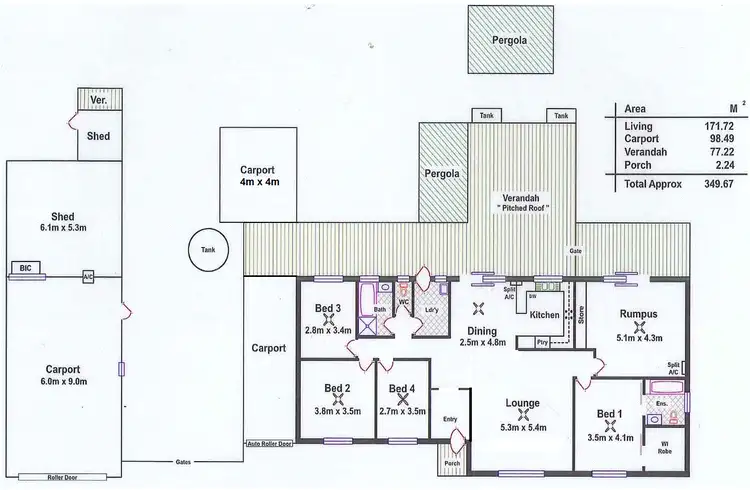 Floorplan of Homely house listing, 180 The Barracks, Cockatoo Valley SA 5351