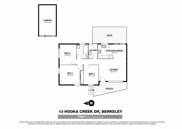 Floorplan of Homely house listing, 13 Hooka Creek Road, Berkeley NSW 2506