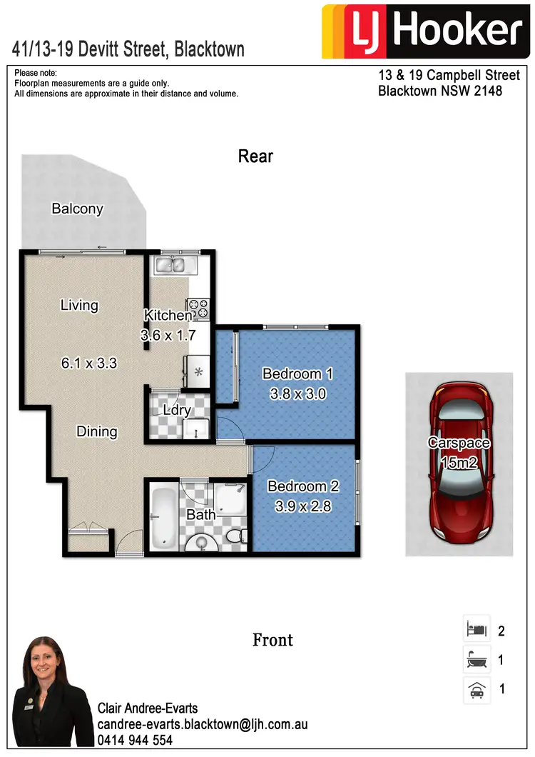 Floorplan of Homely unit listing, Unit 41/13-19 Devitt Street, Blacktown NSW 2148