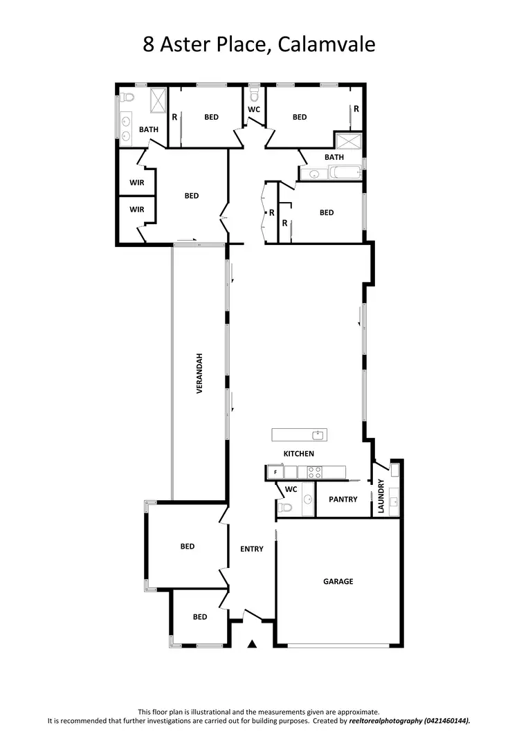 Floorplan of Homely house listing, 8 Aster Place, Calamvale QLD 4116