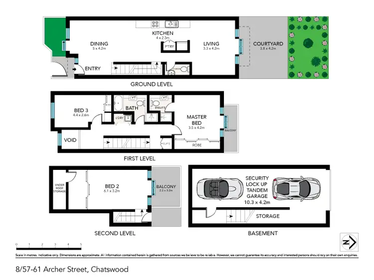 Floorplan of Homely townhouse listing, 8/57-61 Archer Street, Chatswood NSW 2067